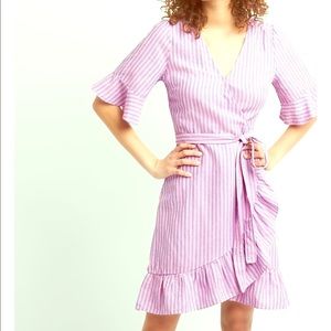 Striped wrap dress 💕